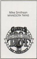 1984 All-Star Game Program Inserts #NNO Mike Smithson Back