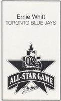 1985 All-Star Game Program Inserts #NNO Ernie Whitt Back