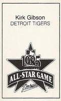 1985 All-Star Game Program Inserts #NNO Kirk Gibson Back