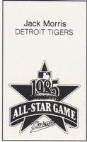 1985 All-Star Game Program Inserts #NNO Jack Morris Back