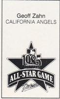 1985 All-Star Game Program Inserts #NNO Geoff Zahn Back
