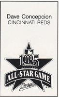 1985 All-Star Game Program Inserts #NNO Dave Concepcion Back