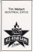 1985 All-Star Game Program Inserts #NNO Tim Wallach Back
