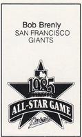1985 All-Star Game Program Inserts #NNO Bob Brenly Back