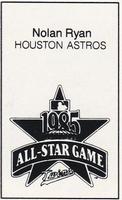 1985 All-Star Game Program Inserts #NNO Nolan Ryan Back