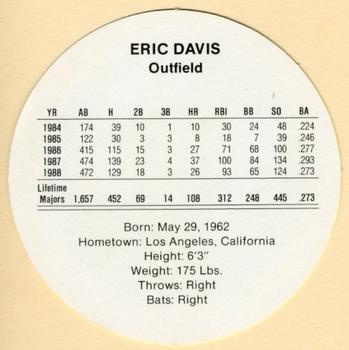 1989 Cadaco Discs #NNO Eric Davis Back