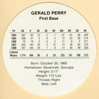 1989 Cadaco Discs #NNO Gerald Perry Back