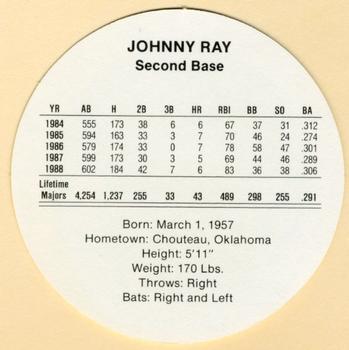 1989 Cadaco Discs #NNO Johnny Ray Back