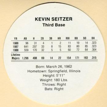 1989 Cadaco Discs #NNO Kevin Seitzer Back