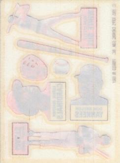 1985 Topps Rub-downs #NNO Don Baylor / George Hendrick / Ron Kittle / Johnnie LeMaster Back
