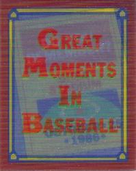 1988 Score - Magic Motion: Great Moments in Baseball #5 New York Mets: 10/25/1986 Front