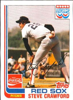 1982 Topps Brigham's/Coca-Cola Boston Red Sox #4 Steve Crawford Front