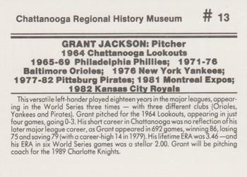 1989 Chattanooga Lookouts Legends II #13 Grant Jackson Back