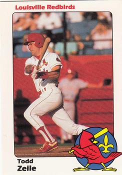 1989 Louisville Redbirds #3 Todd Zeile - At bat Front