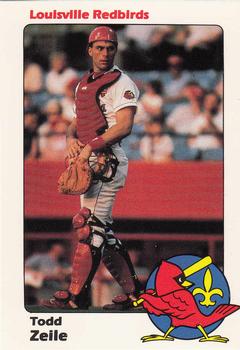 1989 Louisville Redbirds #5 Todd Zeile - Looking over shoulder Front