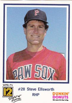 1989 Dunkin' Donuts Pawtucket Red Sox #NNO Steve Ellsworth Front