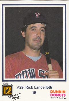 1989 Dunkin' Donuts Pawtucket Red Sox #NNO Rick Lancellotti Front