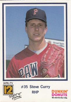 1989 Dunkin' Donuts Pawtucket Red Sox #NNO Steve Curry Front