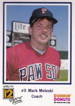 1989 Dunkin' Donuts Pawtucket Red Sox #NNO Mark Meleski Front