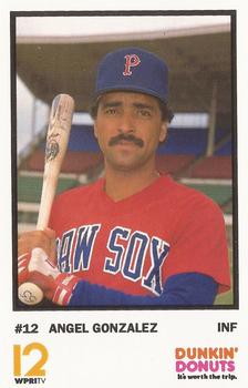 1990 Dunkin' Donuts Pawtucket Red Sox #7 Angel Gonzalez Front