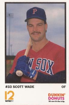 1990 Dunkin' Donuts Pawtucket Red Sox #29 Scott Wade Front