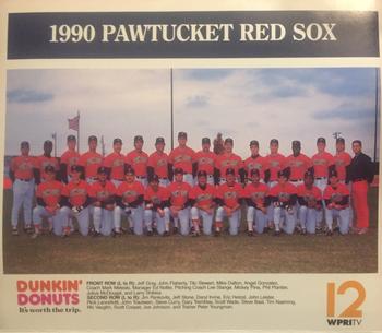 1990 Dunkin' Donuts Pawtucket Red Sox #31 Team Photo Front