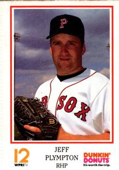 1992 Dunkin' Donuts Pawtucket Red Sox #NNO Jeff Plympton Front