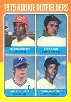1975 Topps #622 1975 Rookie Outfielders (Ed Armbrister / Fred Lynn / Tom Poquette / Terry Whitfield) Front