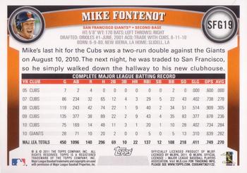 2011 Topps Emerald Nuts San Francisco Giants #SFG19 Mike Fontenot Back