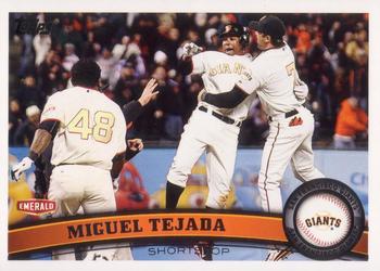 2011 Topps Emerald Nuts San Francisco Giants #SFG23 Miguel Tejada Front