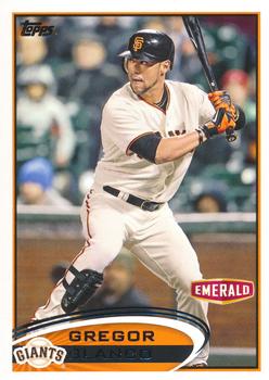 2012 Topps Emerald Nuts San Francisco Giants #SF24 Gregor Blanco Front