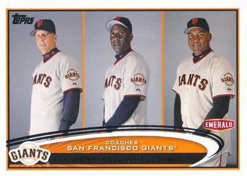 2012 Topps Emerald Nuts San Francisco Giants #SF32 Tim Flannery/Hensley Meulens/Roberto Kelly Front