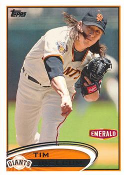 2012 Topps Emerald Nuts San Francisco Giants #SF7 Tim Lincecum Front