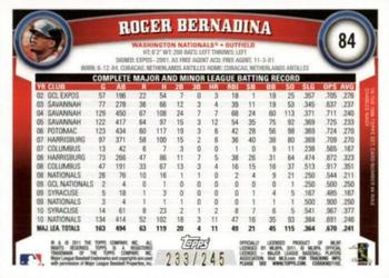 2011 Topps - Red Border #84 Roger Bernadina Back