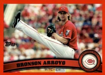 2011 Topps - Red Border #98 Bronson Arroyo Front