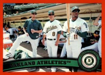 2011 Topps - Red Border #204 Oakland Athletics Front