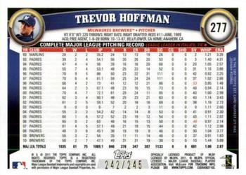 2011 Topps - Red Border #277 Trevor Hoffman Back