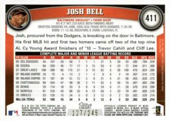 2011 Topps - Red Border #411 Josh Bell Back