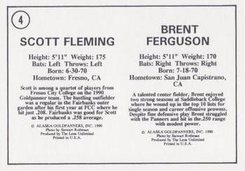 1990 Alaska Goldpanners #4 Brent Ferguson / Scott Fleming Back