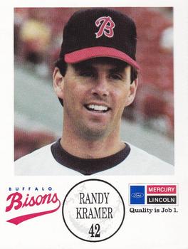 1990 Buffalo Bisons #NNO Randy Kramer Front