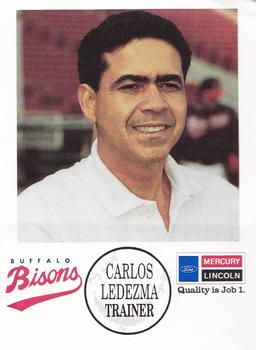 1990 Buffalo Bisons #NNO Carlos Ledezma Front