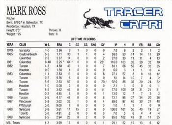 1990 Buffalo Bisons #NNO Mark Ross Back