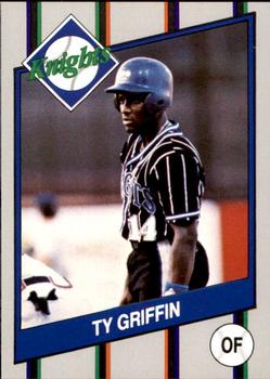 1990 Charlotte Knights #14 Ty Griffin Front