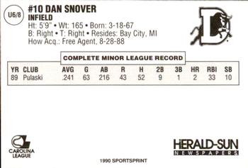 1990 Durham Bulls Update #6 Dan Snover Back