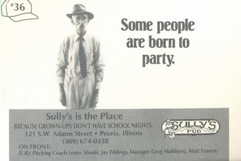 1990 Peoria Chiefs #36 Sully's Pub Back