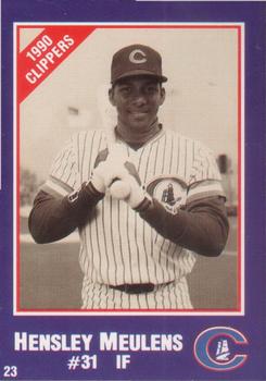 1990 Columbus Clippers Police #23 Hensley Meulens Front