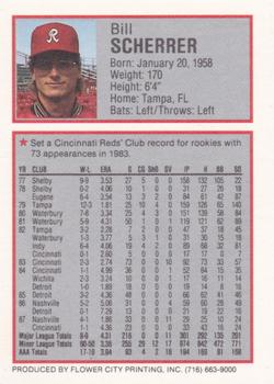 1988 Rochester Red Wings #20 Bill Scherrer Back