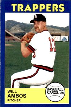 1988 Salt Lake Trappers #13 Will Ambos Front