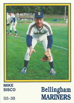 1987 Bellingham Mariners #21 Mike Sisco Front