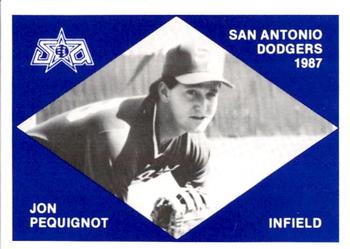 1987 San Antonio Dodgers #19 Jon Pequignot Front